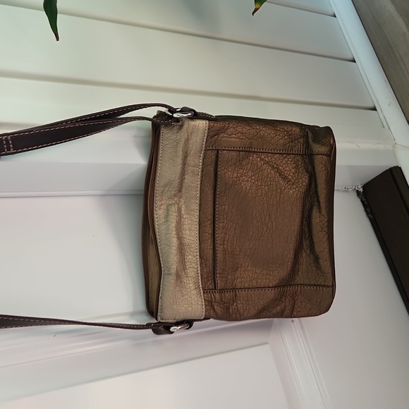 Crossbody brown and light tan color very soft in EUC. - Picture 2 of 6